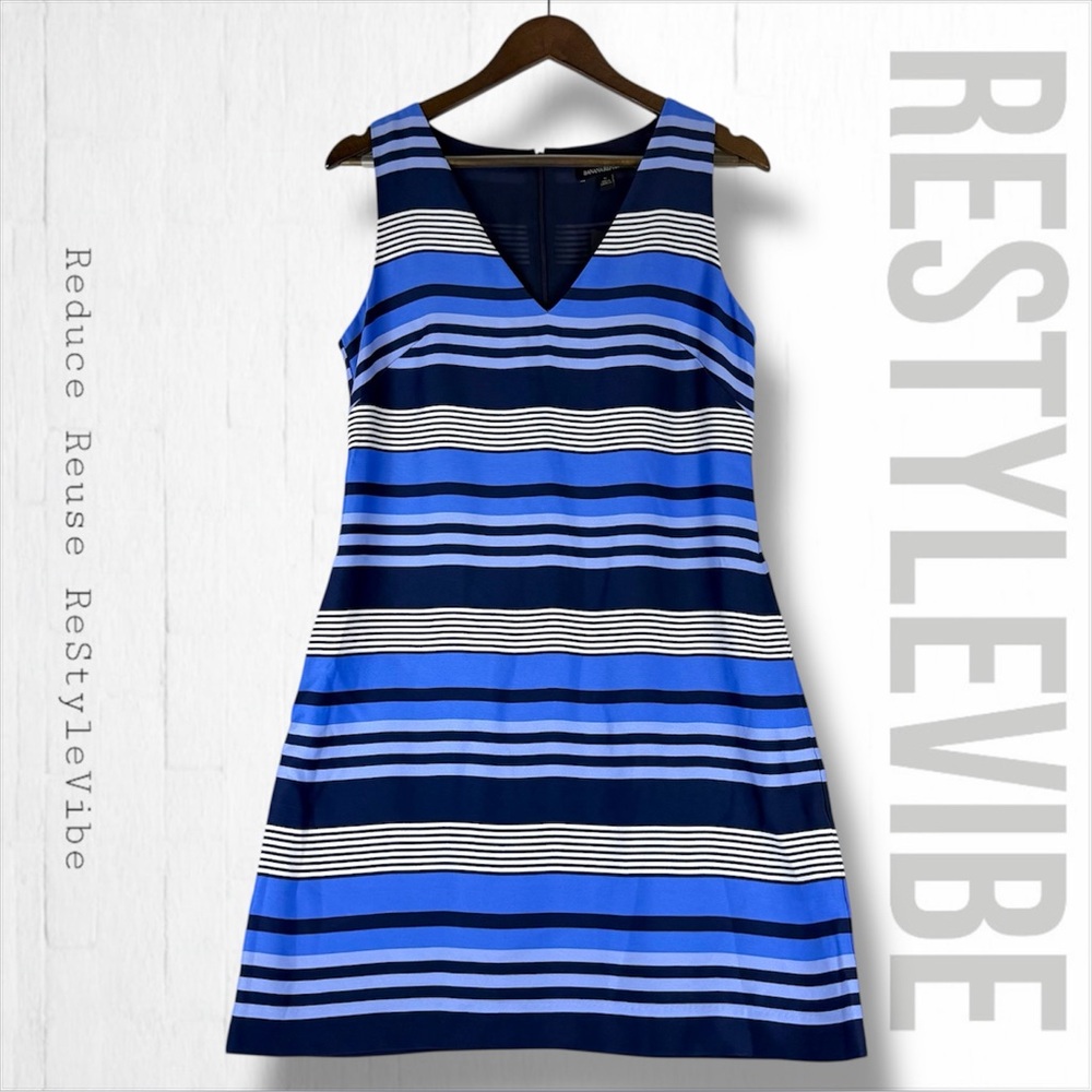 BANANA REPUBLIC Women’s Size 6 Dress Sheath Lined NWT Striped Column Style NEW